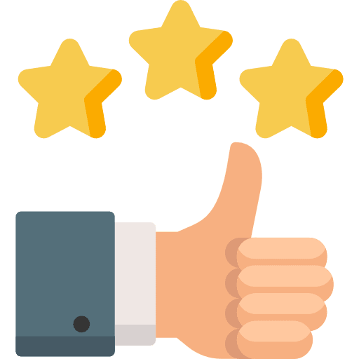 thumbs up and starts icon
