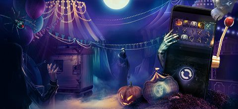 Spooky Halloween cartoons - a spooky slot game, spider doll house